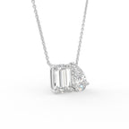 vimg:Z01103|18K Yellow Gold Emerald Cut Diamond Pendant — 3D VIEW