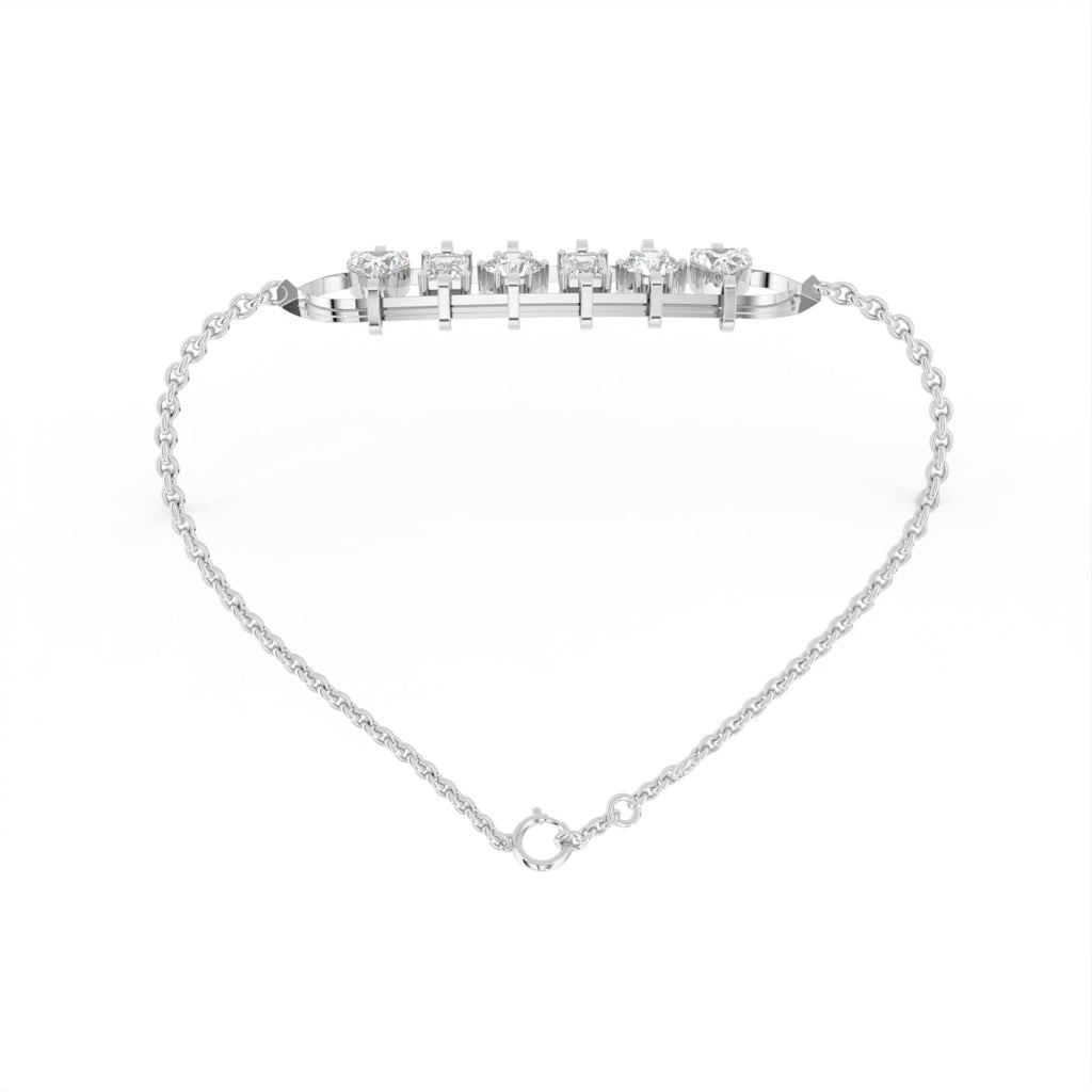 18K Diamond Bar Bracelet — FRONT