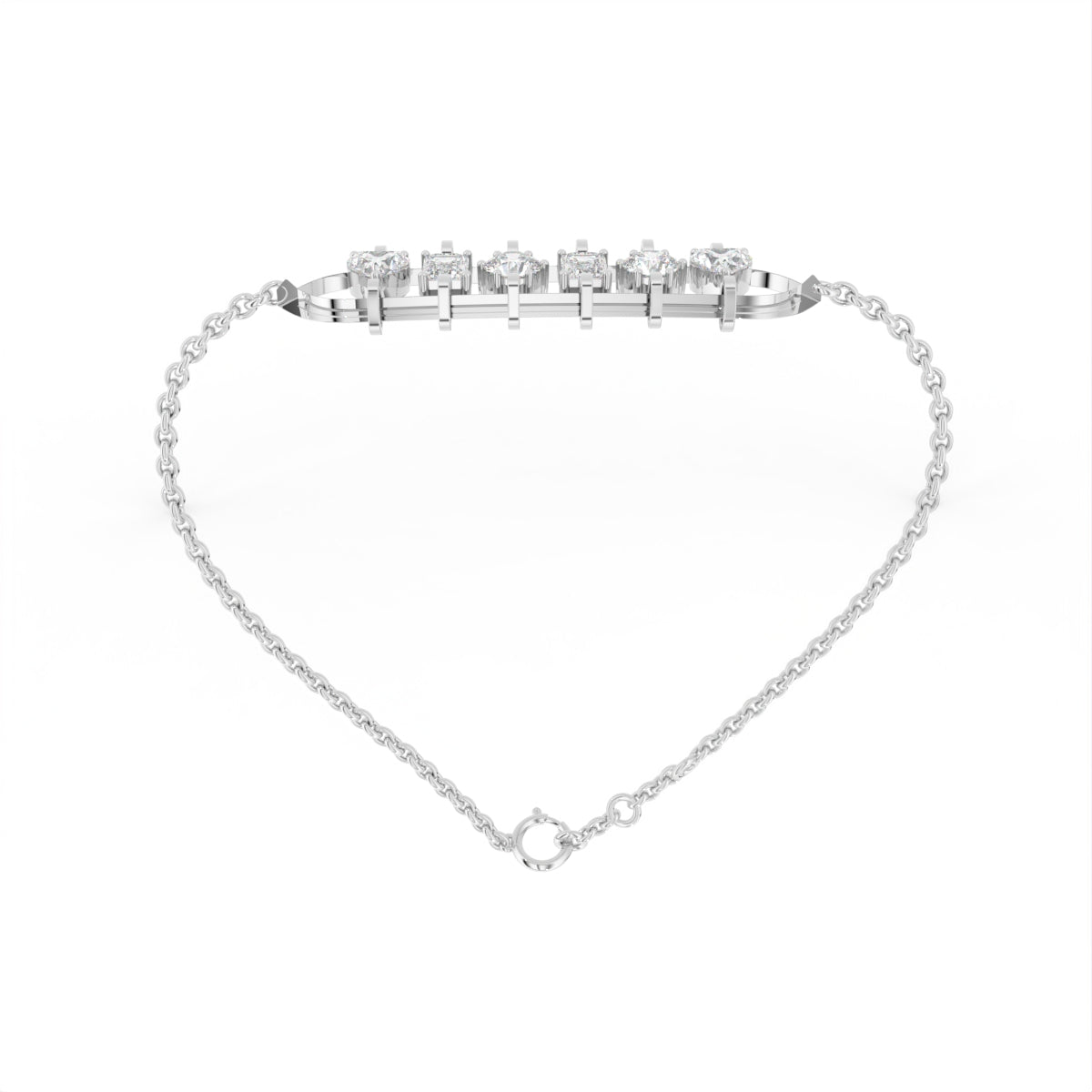 18K Diamond Bar Bracelet — FRONT