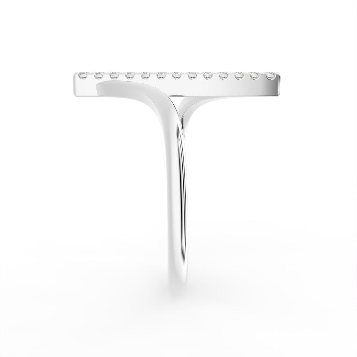 18K Bespoke Diamond Ring — SIDE