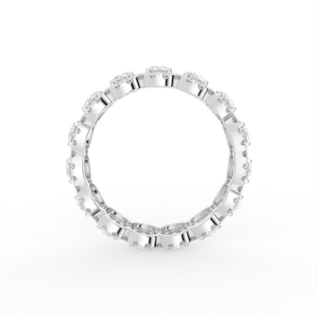 18K Full Eternity Diamond Ring — FRONT