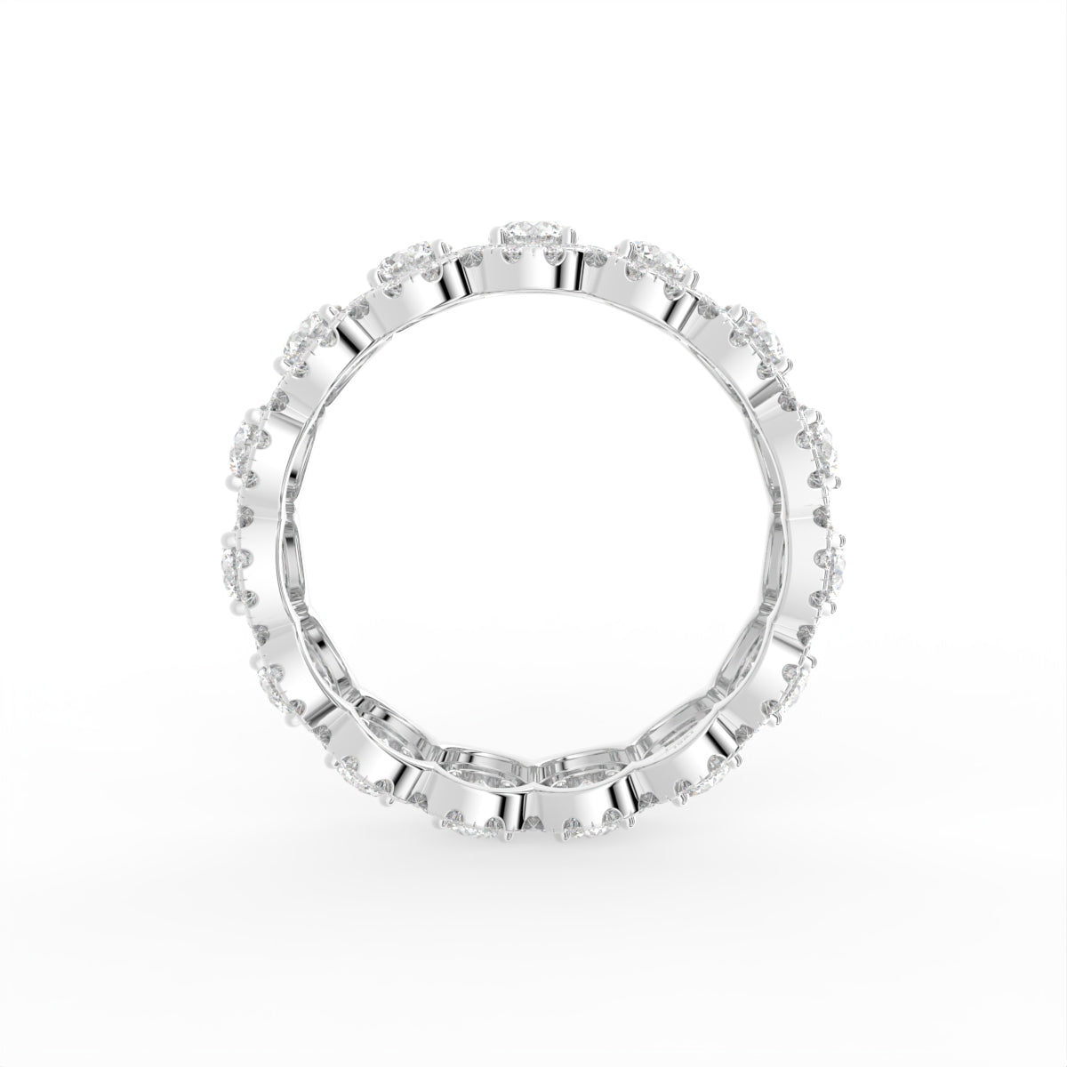 18K Full Eternity Diamond Ring — FRONT