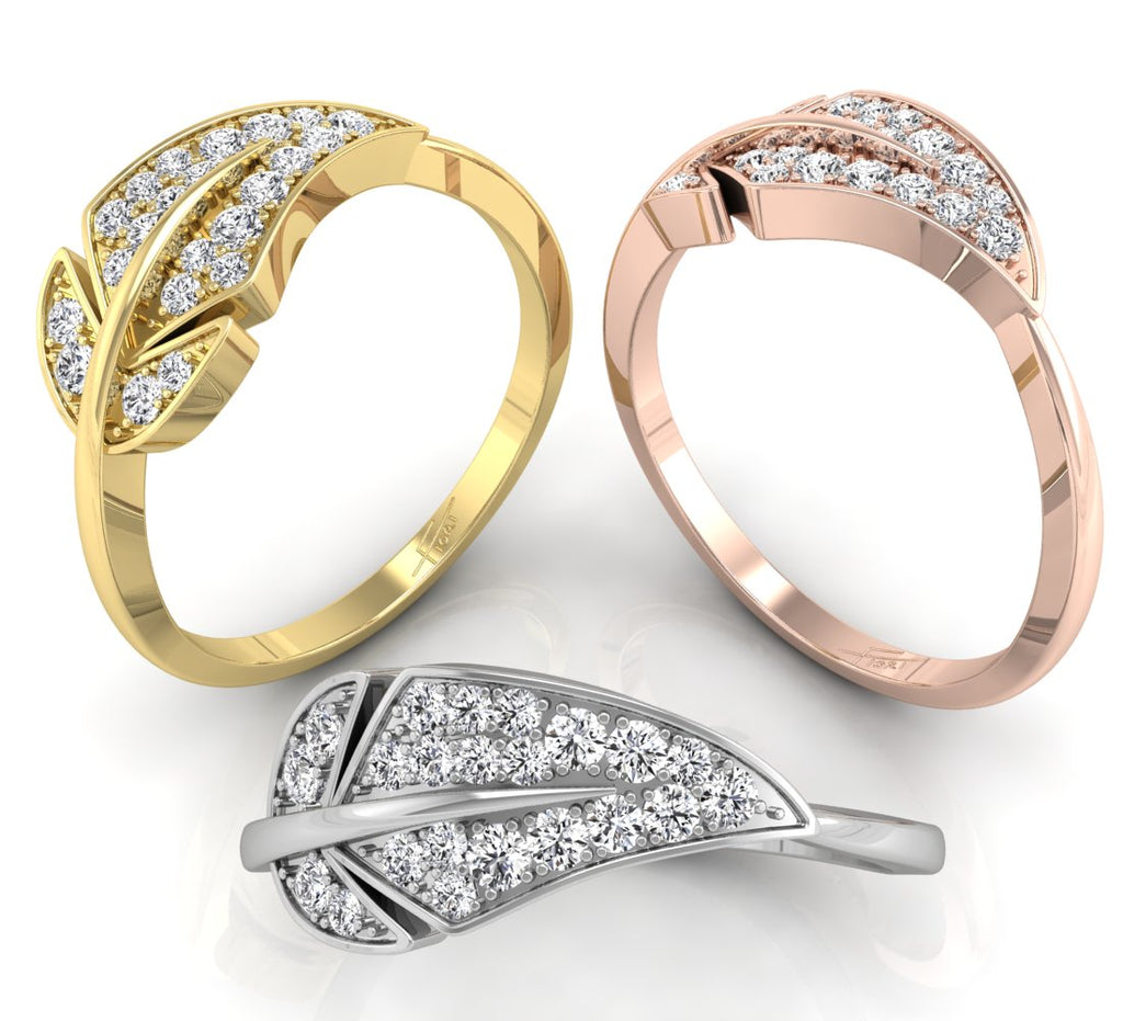 18K Bespoke Pave Diamond Ring — 3 COLOR