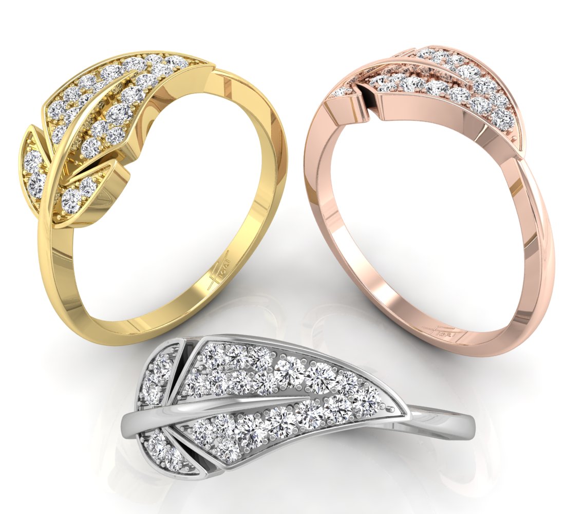 18K Bespoke Pave Diamond Ring — 3 COLOR