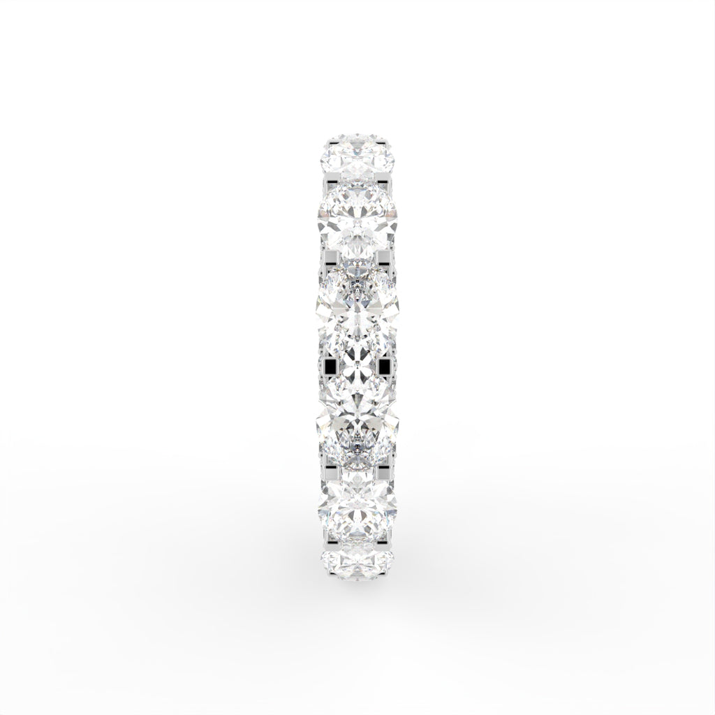 18K Full Eternity Oval Diamond Ring — SIDE