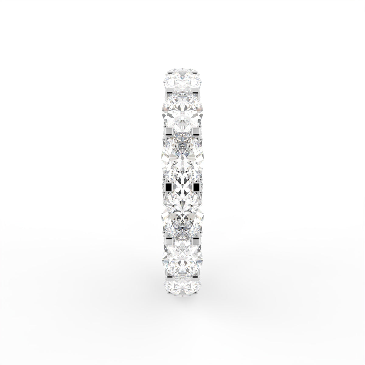 18K Full Eternity Oval Diamond Ring — SIDE