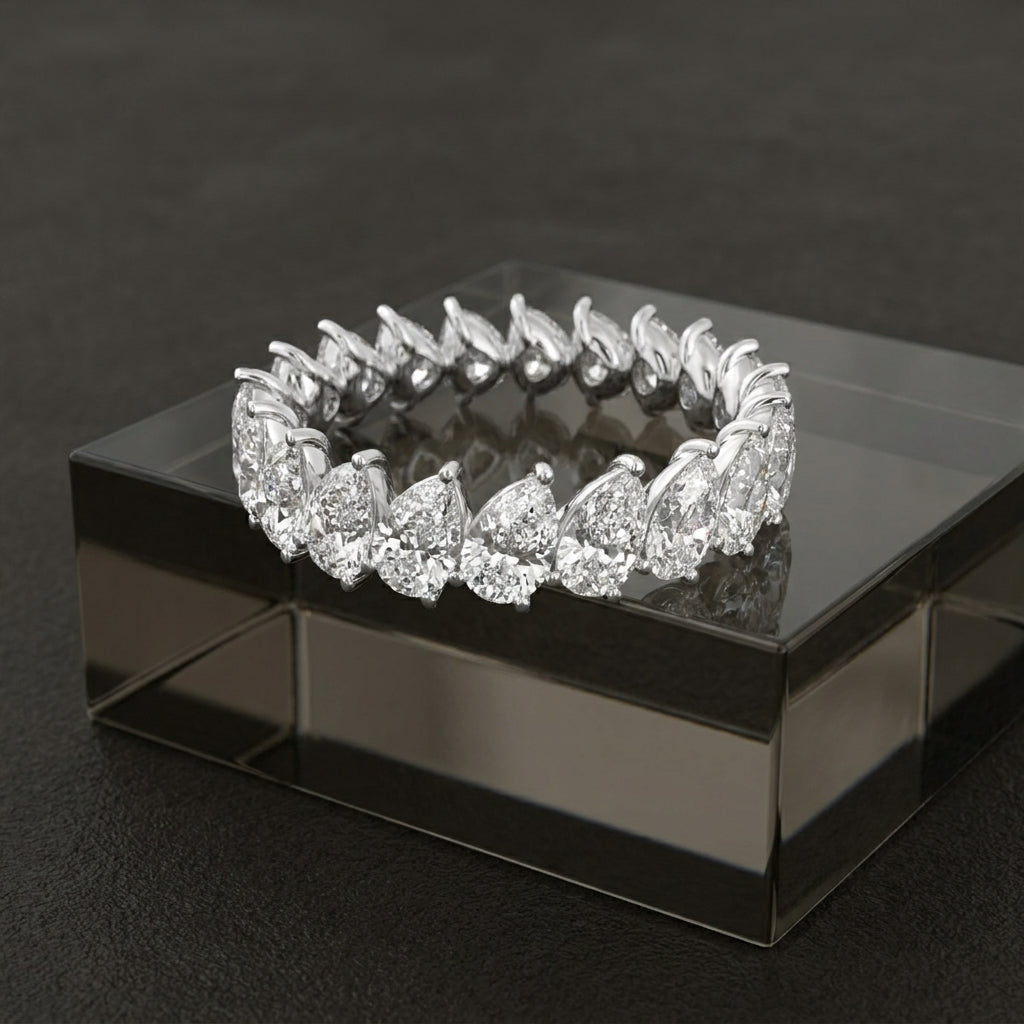 14K Pear Diamond Eternity Ring