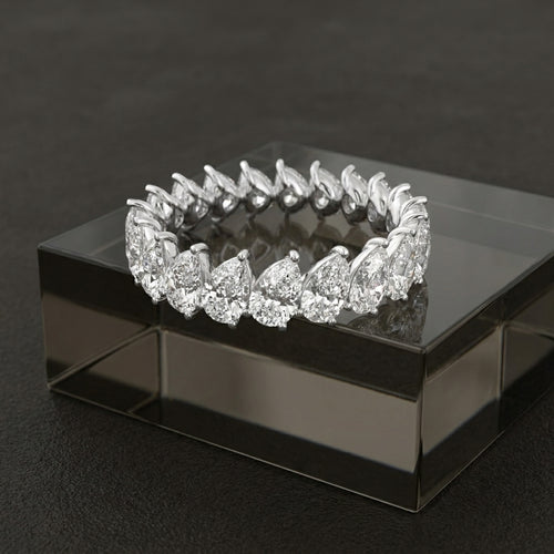 14K Pear Diamond Eternity Ring