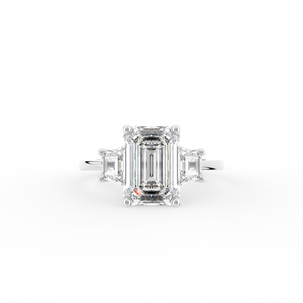 vimg:Z00312|18K Trilogy Radiant Diamond Ring — TOP