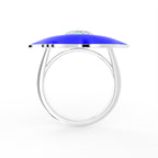 18K Bespoke Oval Diamond Ring — FRONT