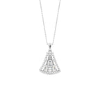 18K Christmas Tree Baguette Diamond Pendant — FRONT