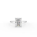 18K Solitaire Radiant Diamond Engagement Ring — TOP