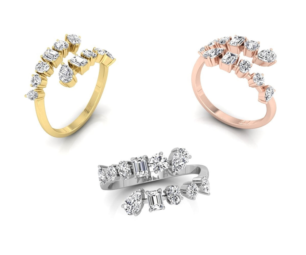 18K Bespoke Diamond Ring — 3 COLOR