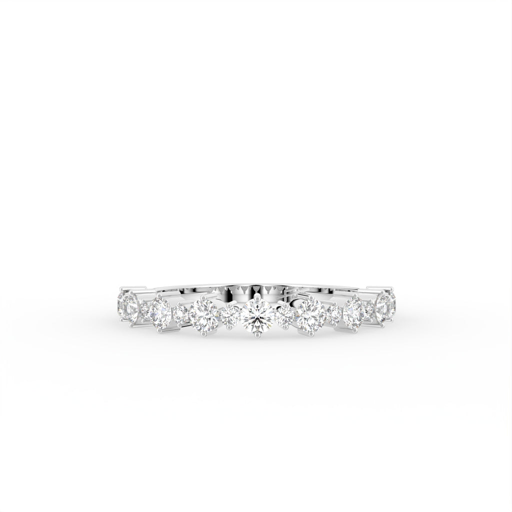 18K Round Eternity Diamond Ring — TOP