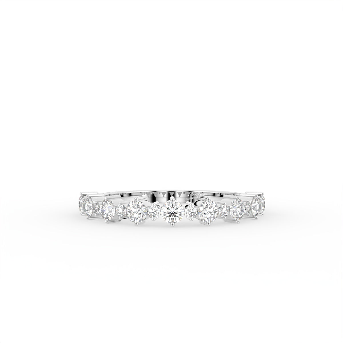 18K Round Eternity Diamond Ring — TOP
