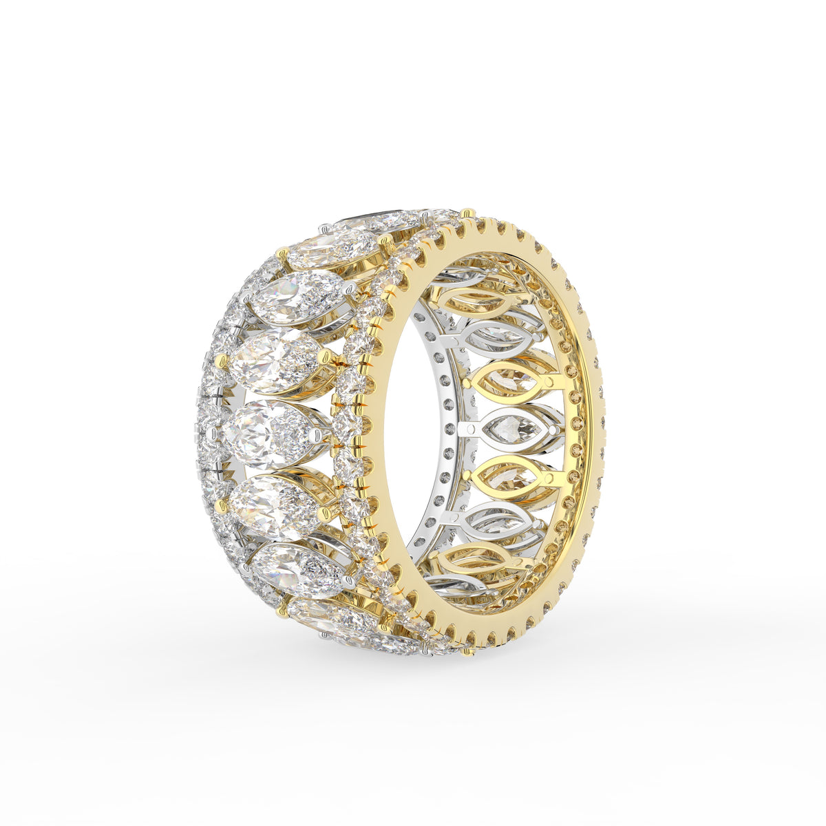 18K Marquise Eternity Diamond Band — 3D VIEW