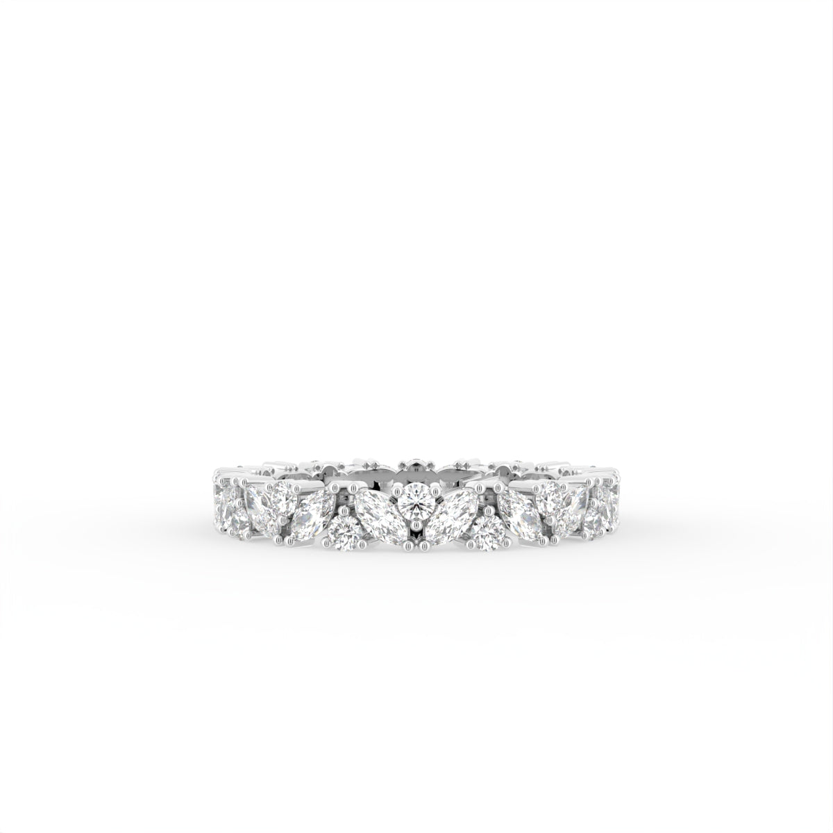 18K Full Eternity Marquise Diamond Ring — TOP