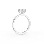 18K Solitaire Oval Diamond Engagement Ring — 3D VIEW