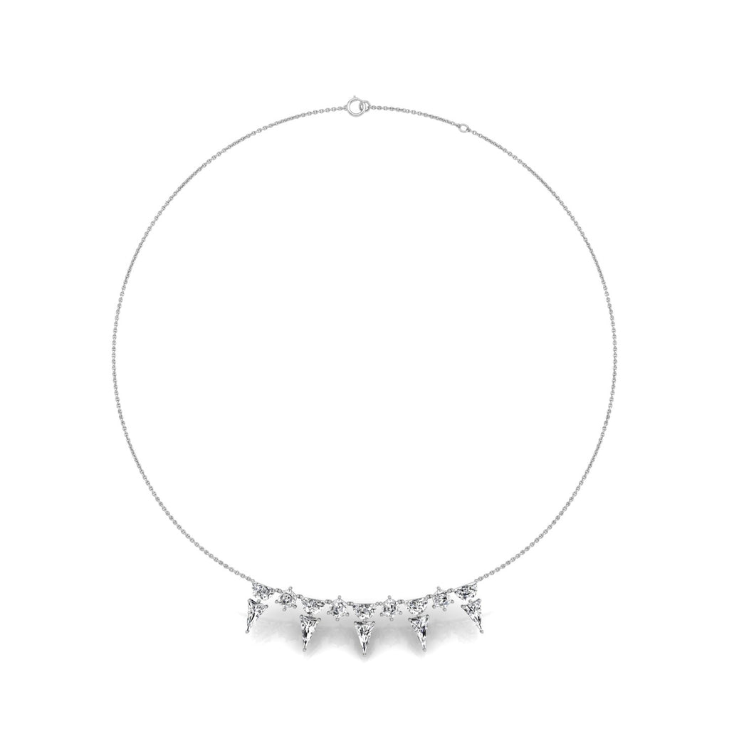 14K Oval Diamond Choker Necklace — TOP