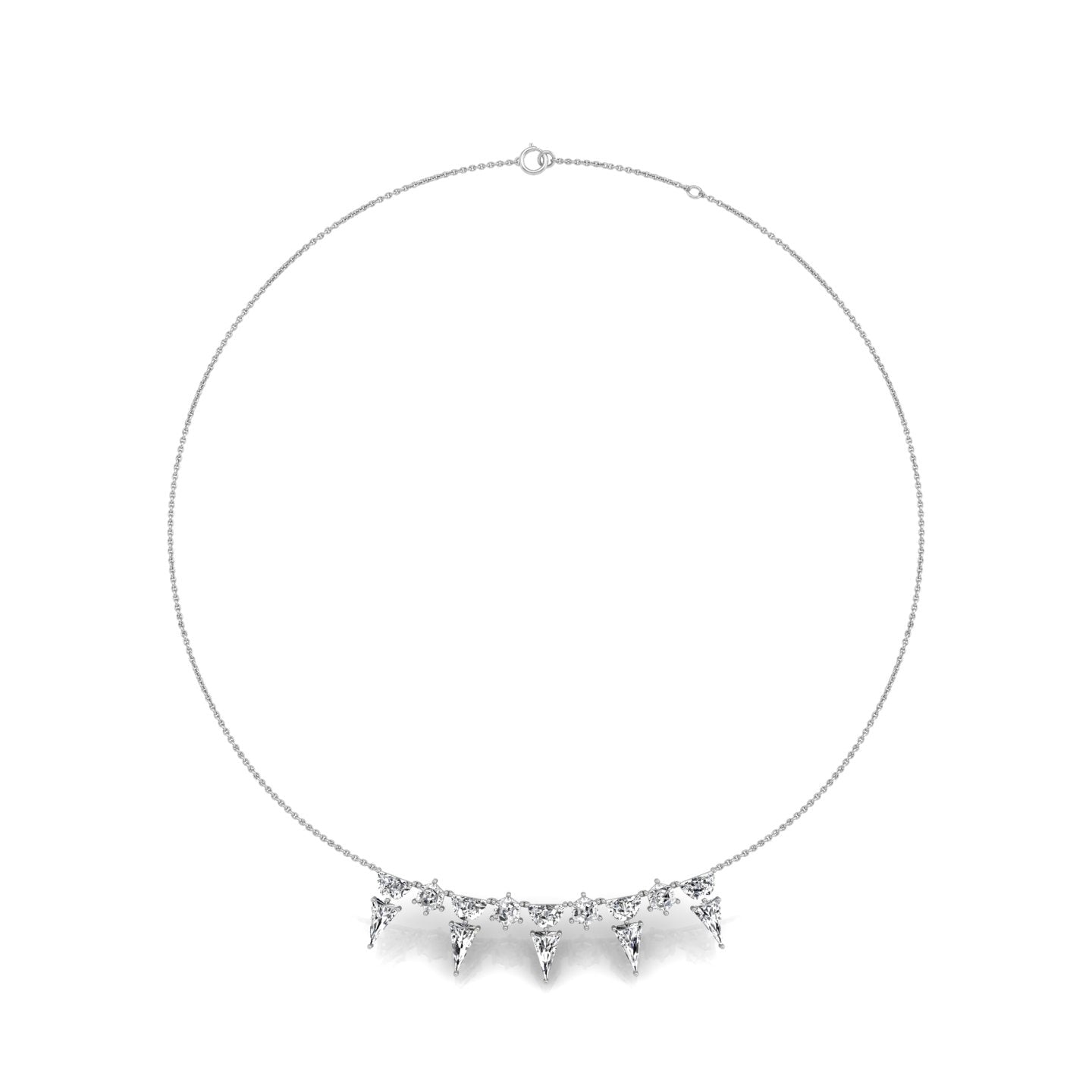 14K Oval Diamond Choker Necklace — TOP