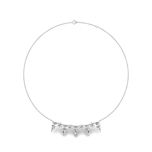 14K Oval Diamond Choker Necklace — TOP