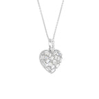 18K Heart Diamond Pendant — 3D VIEW