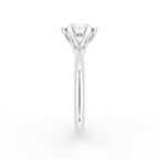 18K Solitaire Round Diamond Engagement Ring — SIDE
