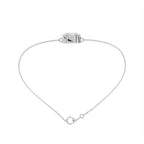 18K Gold Oval Diamond Bracelet — FRONT