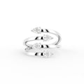 18K Bespoke Pear Diamond Ring — TOP