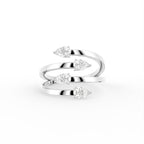 18K Bespoke Pear Diamond Ring — TOP