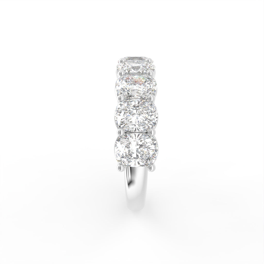 vimg:FJ4854|vimg:FJ4855|vimg:FJ4856|vimg:FJ4861|14K White Gold Eternity Cushion Diamond Ring — SIDE