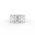 18K Trilogy Emerald-Cut Diamond Ring — TOP