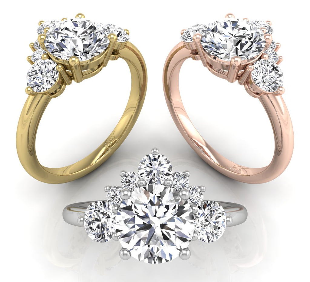 18K Solitaire Marquise Diamond Engagement Ring — 3 COLOR