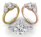 18K Solitaire Marquise Diamond Engagement Ring — 3 COLOR