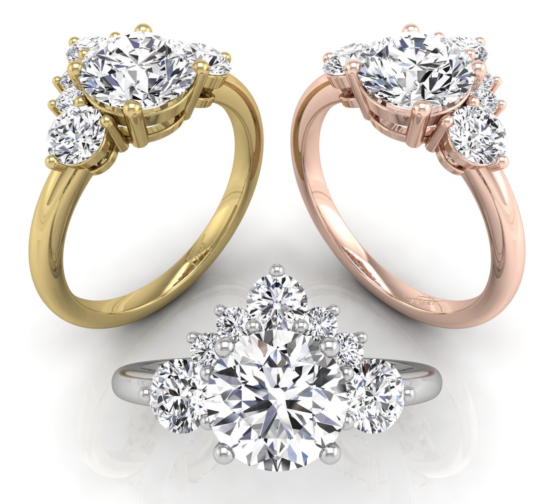 18K Solitaire Marquise Diamond Engagement Ring — 3 COLOR