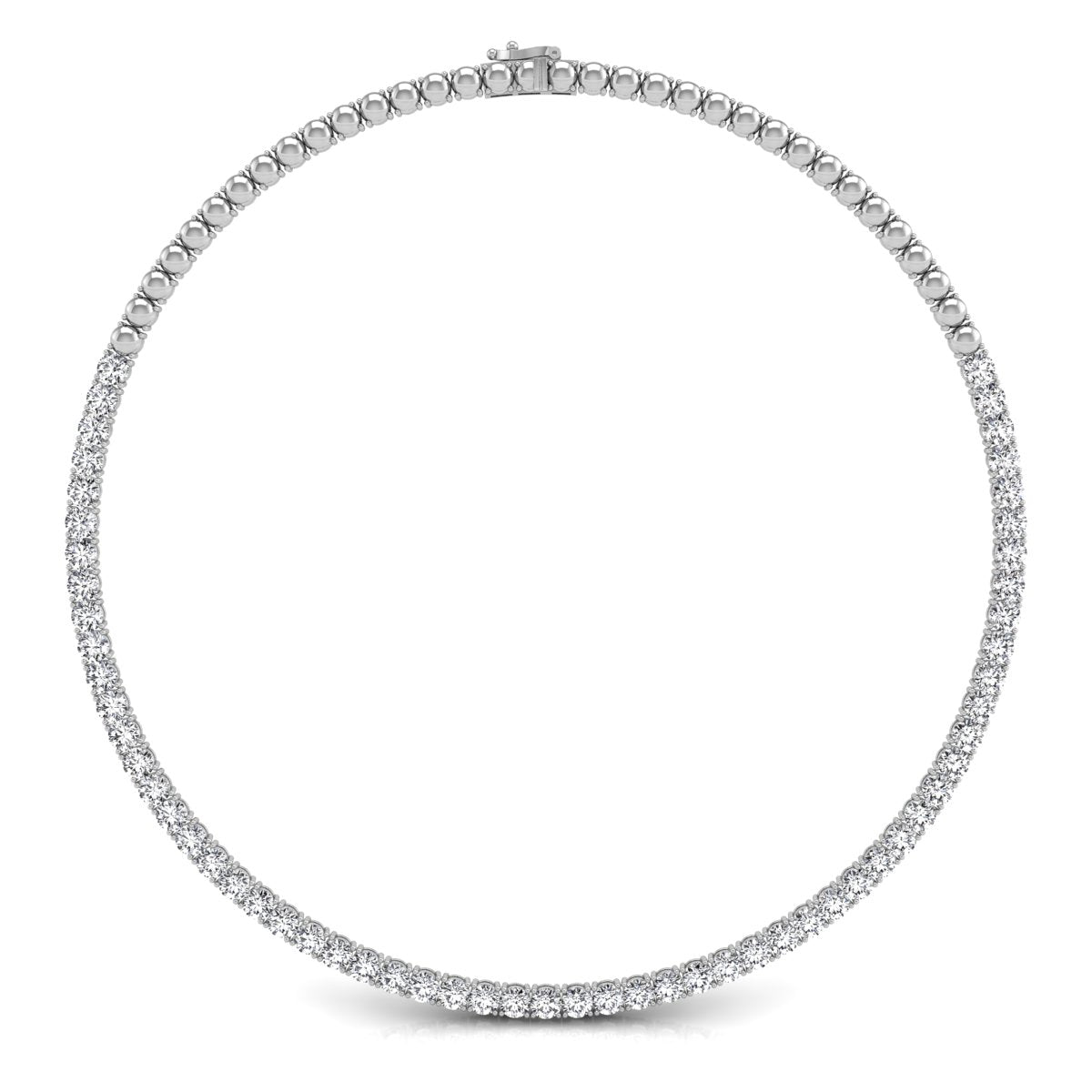 18K Tennis Diamond Necklace — TOP