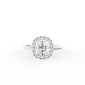 18K Halo Cushion Diamond Engagement Ring — TOP