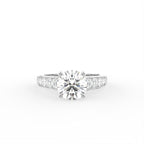 18K Round Solitaire Diamond Ring — TOP