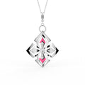 18K Rose Gold Bespoke Round Diamond Pendant — FRONT