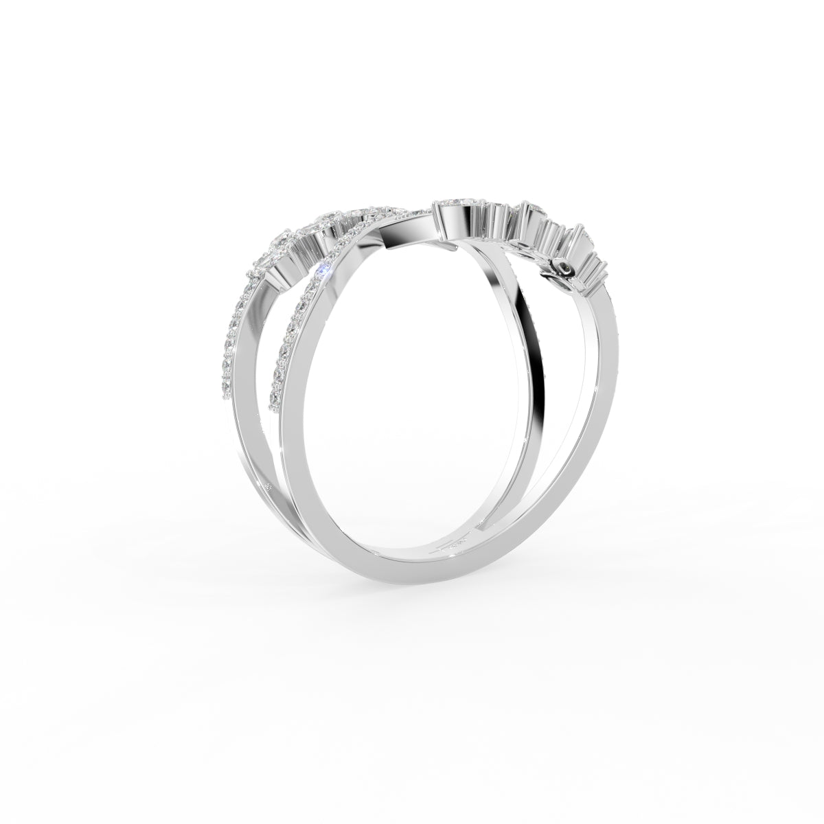 18K Bespoke Marquise Diamond Ring — 3D VIEW