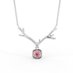 vimg:FJ6559|vimg:FJ6563|18K Antler Round Pink Diamond Pendant — FRONT