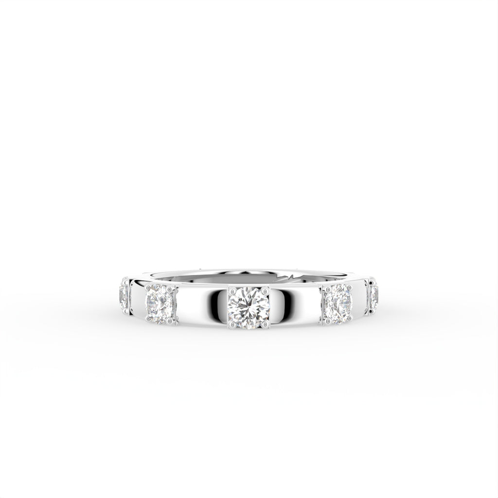 18K Eternity Round Diamond Ring — TOP