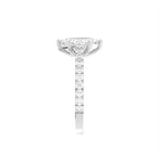 18K Solitaire Princess Diamond Engagement Ring — SIDE