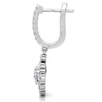 18K Drop Diamond Earrings — SIDE VIEW