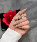 18K White Round Diamond Earrings 1.84ct — IMAGE URL