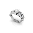 18K Pearl Diamond Ring — 3D VIEW