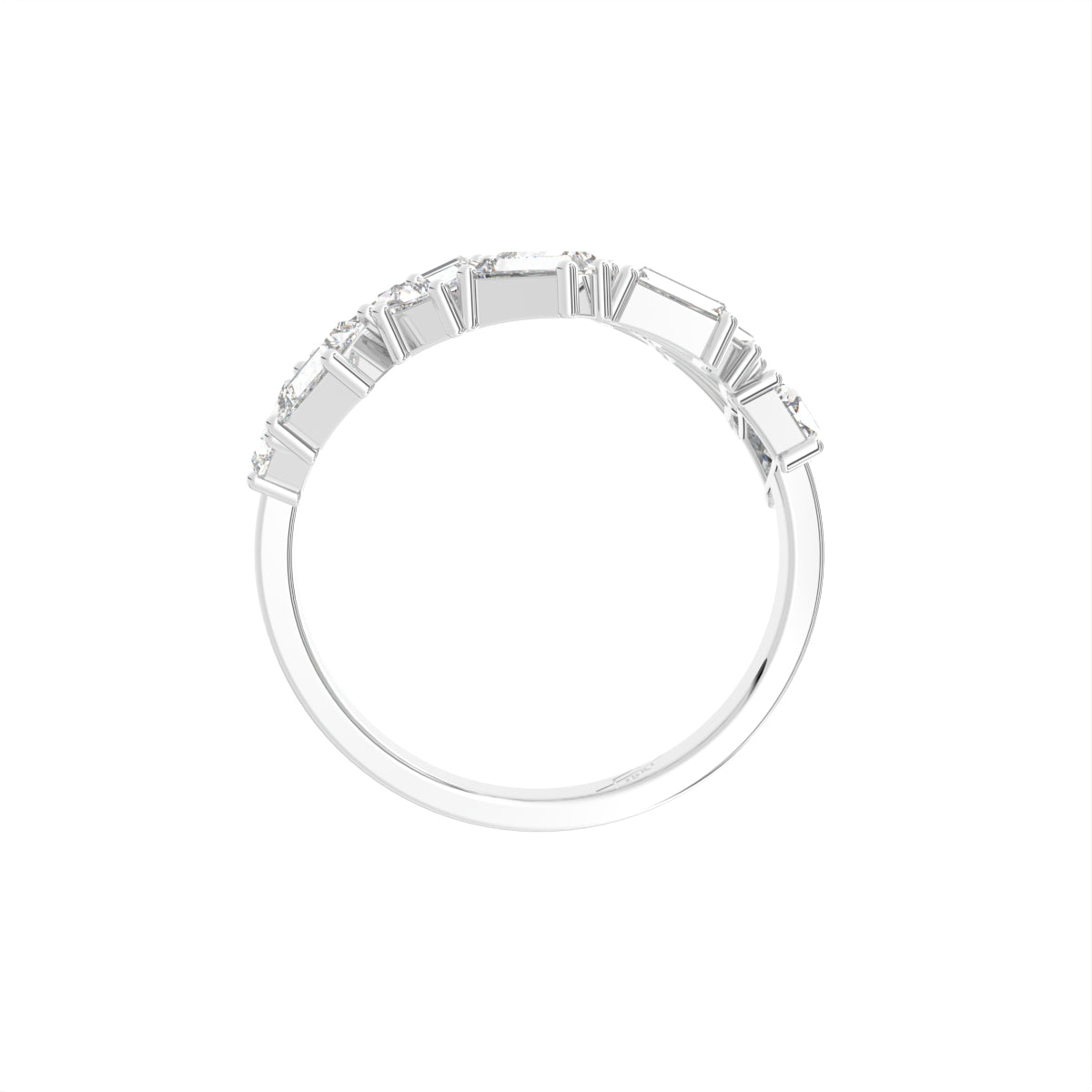 18K Bespoke Baguette Diamond Ring — FRONT
