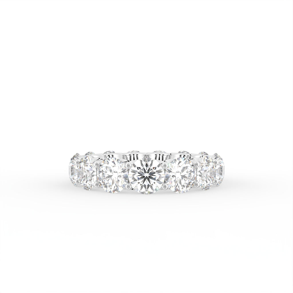 14K White Gold Eternity Round Diamond Ring — TOP