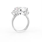 18K Trilogy Radiant Diamond Ring — 3D VIEW