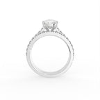 18K Solitaire Cushion Diamond Engagement Ring — FRONT